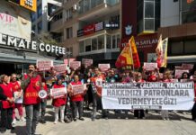 İzmir’de Barta Tekstil işçileri ile dayanışma eylemi