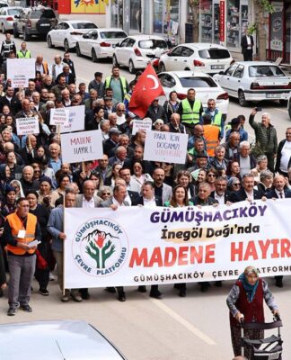 Amasya halkından maden patronlarına karşı yürüyüş: “İnegöl Dağı’nda Madene Hayır”