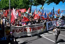 Cenevre’de G7 zirvesi karşıtı protesto