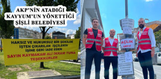 Kayyum Belediye Başkanı Şişli Belediyesi’nde direnen işçilerin işe iade edilmesini kabul etti, CHP’li Beşiktaş Belediyesi’nde ise zulüm devam ediyor: Açlık grevi 8. gününde!