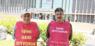 2 bin 500 gündür işe geri dönme talebi ile direnen Şişli Belediyesi emekçileri Kakil Yazar ve Turan Aktaş direnişlerini kazandı