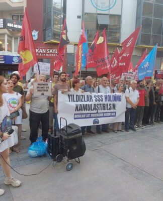İzmir’de madencilerle dayanışma eylemi: “Yıldızlar SSS holding kamulaştırılsın!”