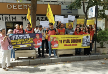 Mücadelenin 74. gününde Ankara EMO Genel Merkez önünde basın açıklaması: “Nursemin Yıldız işe geri alınsın”