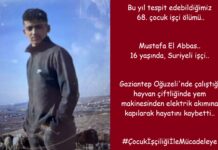 Gaziantep’te 16 yaşındaki göçmen çocuk işçi yaşamını yitirdi