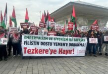 Filistin Eylem Komitesi Üsküdar’da ABD ve İsrail Dostu Mekke Savaş İttifakına Karşı Bir Araya Geldi: “Yemen’e Dokunma, Tezkere’ye Hayır!”